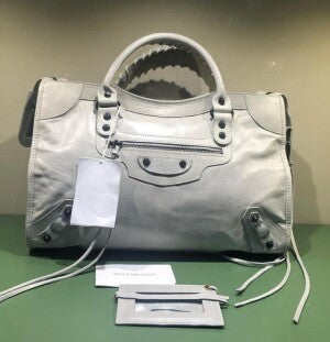 BOLSA BALENCIAGA CLASSIC CITY MEDIA OFF WHITE