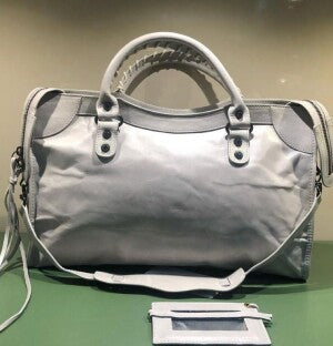 BOLSA BALENCIAGA CLASSIC CITY MEDIA OFF WHITE