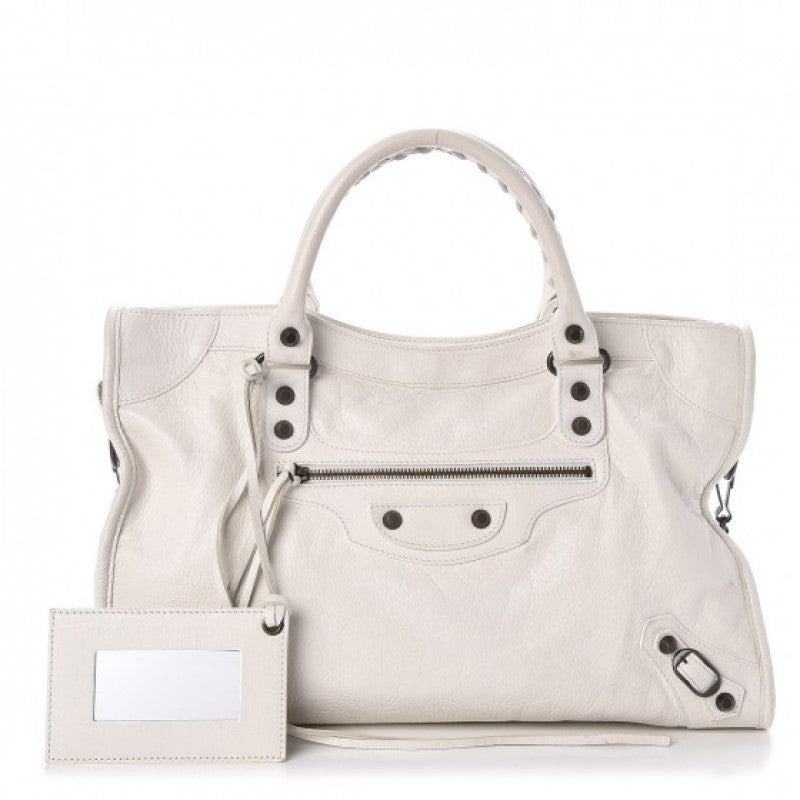 BOLSA BALENCIAGA CLASSIC CITY MEDIA OFF WHITE