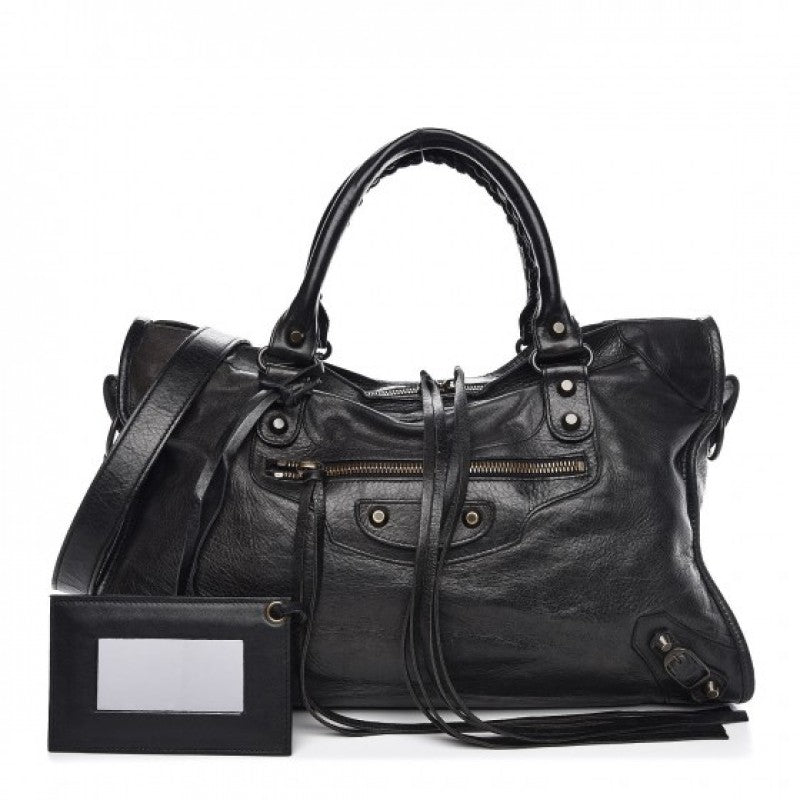 BOLSA BALENCIAGA CLASSIC CITY MEDIA PRETA