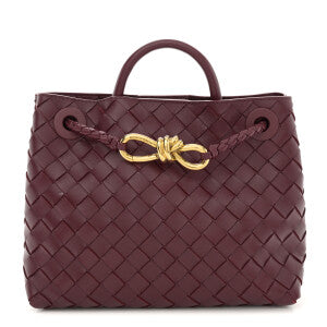 BOLSA BOTTEGA VENETA INTRECCIATO ANDIAMO PEQUENA VINHO
